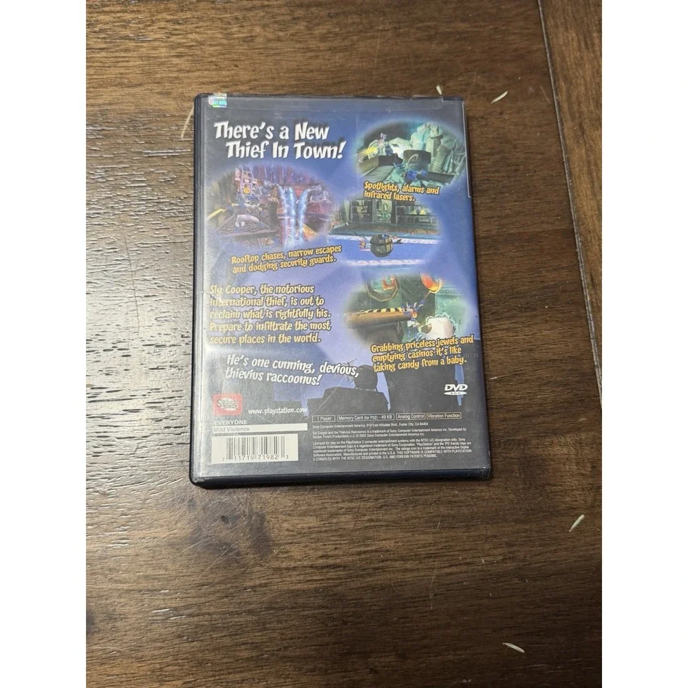 Sly Cooper and the Thievius Raccoonus 2002 Sony PlayStation 2 PS2 Game NO MANUAL